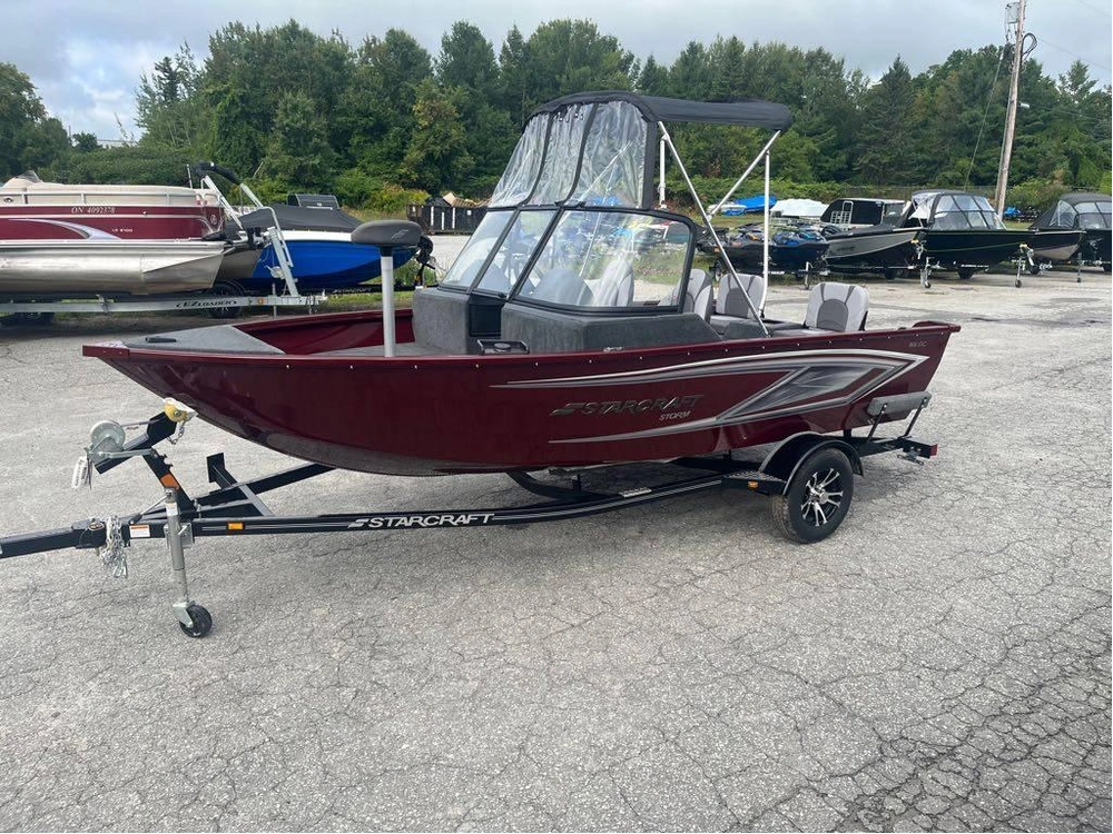 2025 Starcraft Storm 166 Dc With Merc 90 Elpt And Custom Trailer alt
