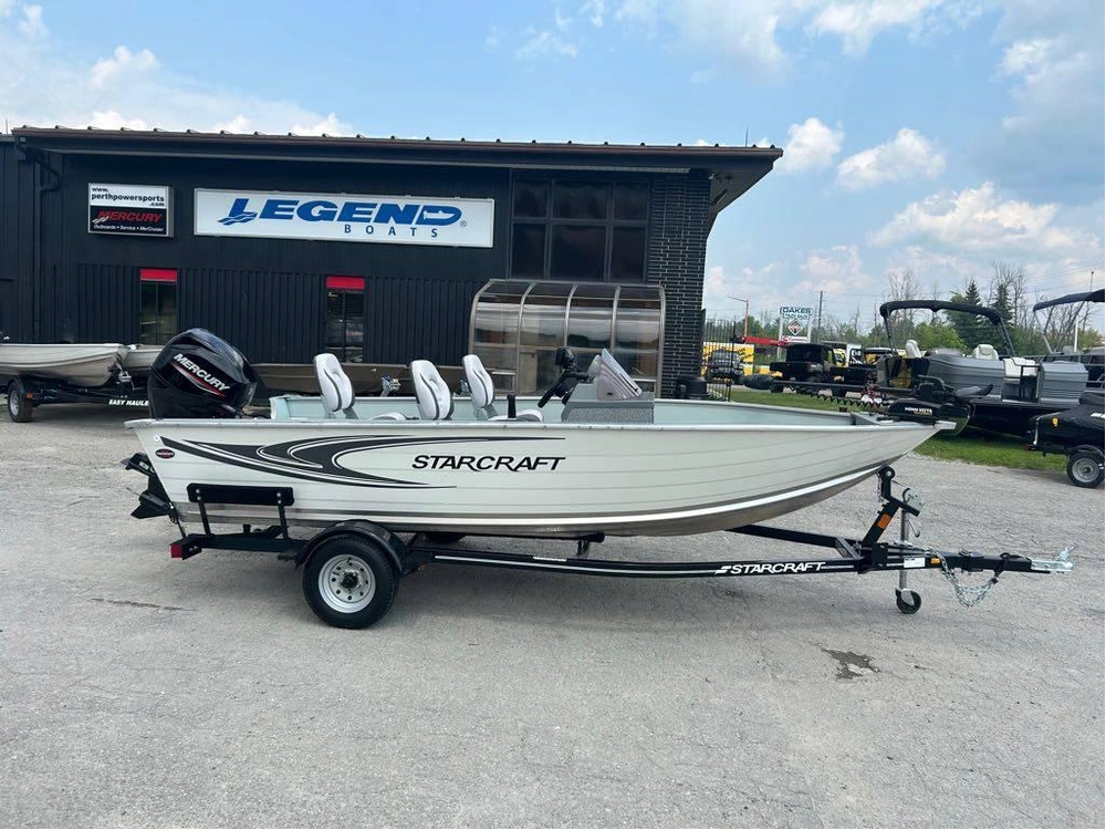 2023 Starcraft Patriot Dlx 16 Side Console, Mercury 40 Elpt, Custom Trailer alt