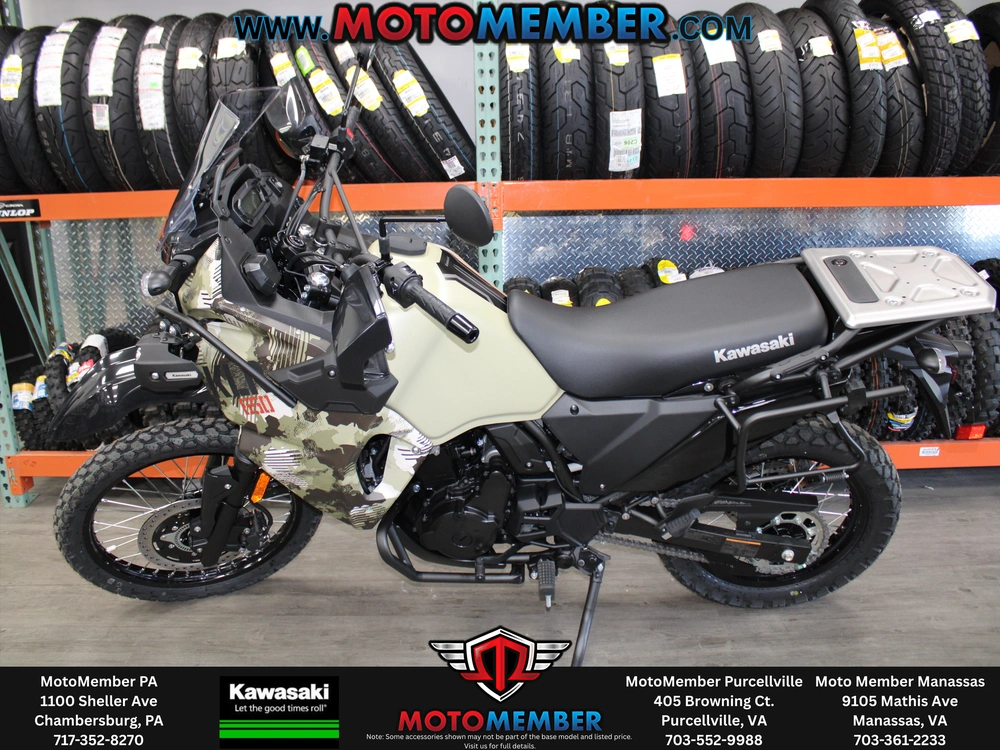 2026 Kawasaki Klr®650 Adventure Abs Cypher Camo Beige alt