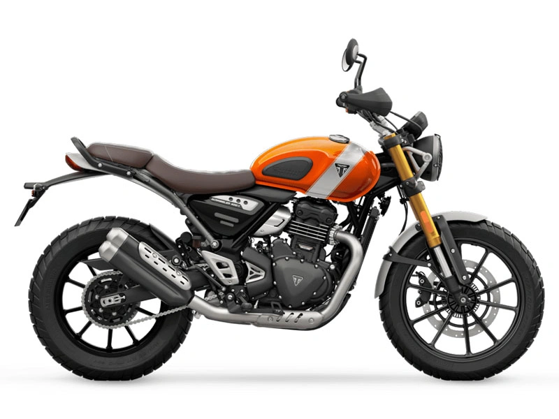 2026 Triumph Scrambler 400 X - Baja Orange / Aluminum Silver alt