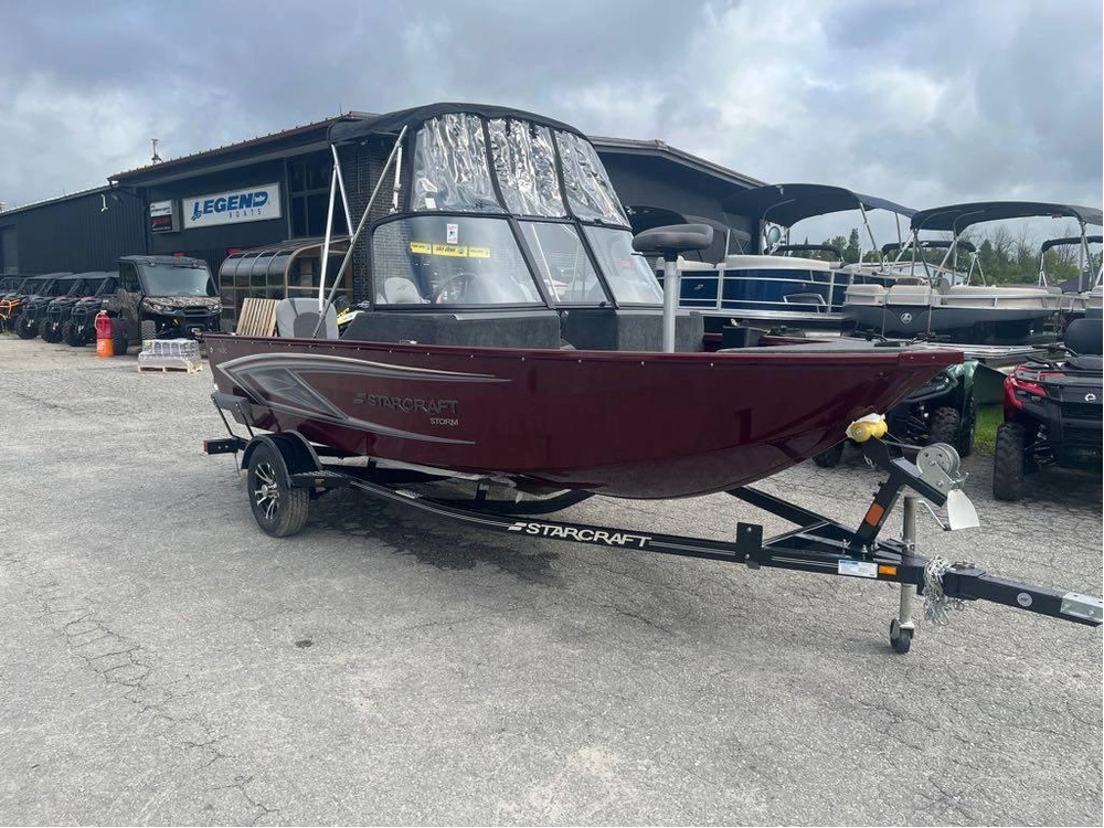 2025 Starcraft Storm 166 Dc With Merc 90 Elpt And Custom Trailer alt