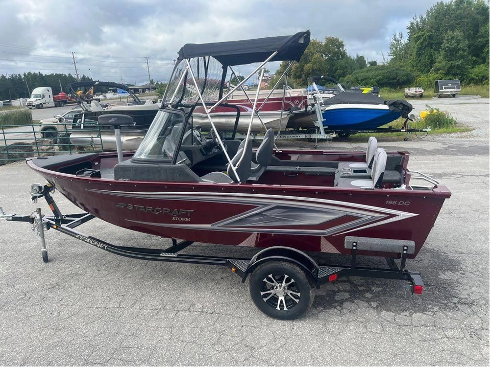 2025 Starcraft Storm 166 Dc With Merc 90 Elpt And Custom Trailer alt