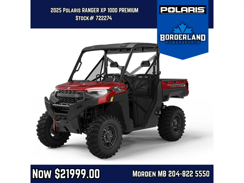 2025 Polaris RANGER XP 1000 PREMIUM - SUNSET RED Premium