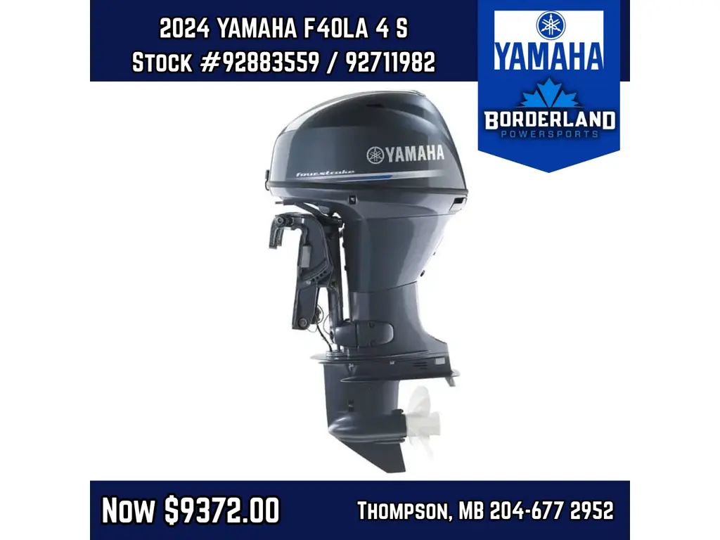 2024 Yamaha NEW YAMAHA F40LA 4 S OUTBOARD MOTOR 