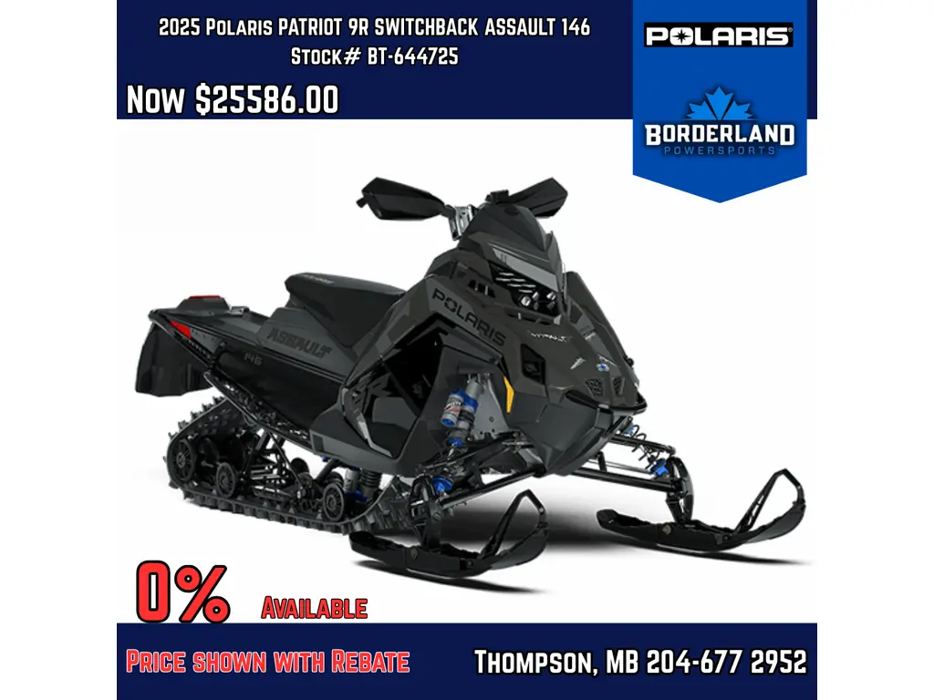 2025 Polaris PATRIOT 9R SWITCHBACK ASSAULT 146 9R 146