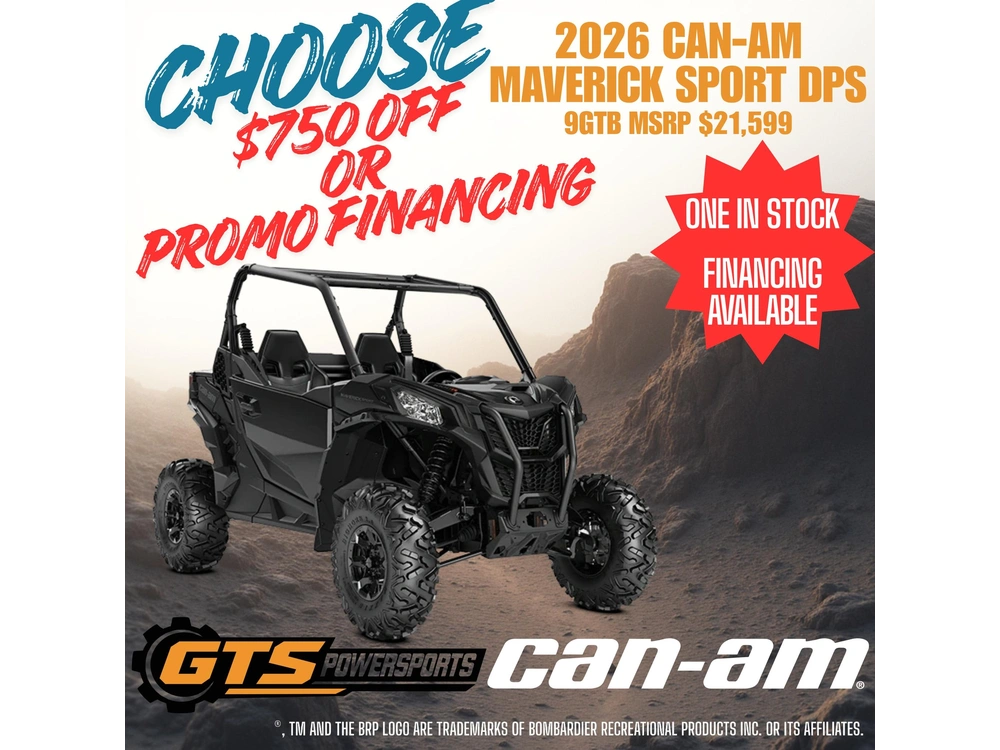 2026 Can-am 9gtb Maverick Sport Dps alt