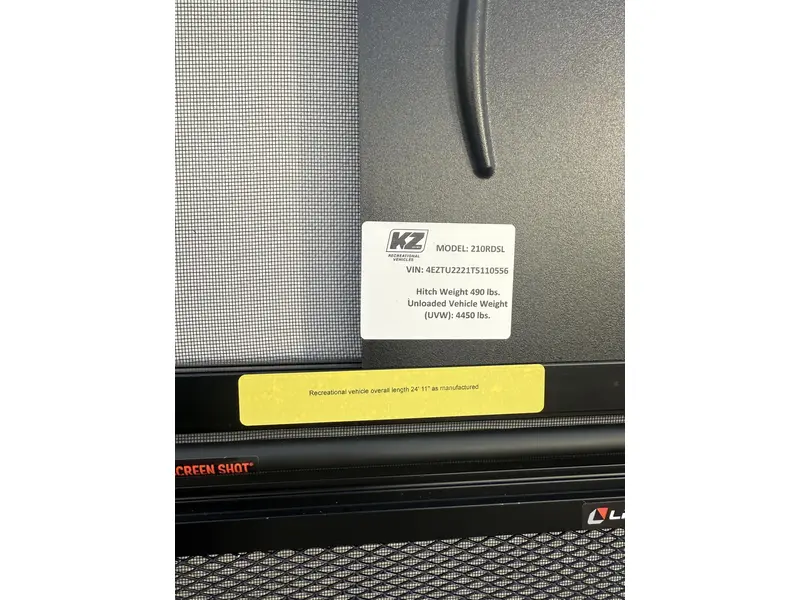 KZ-RV Sportsmen Select 210RDSL 2027