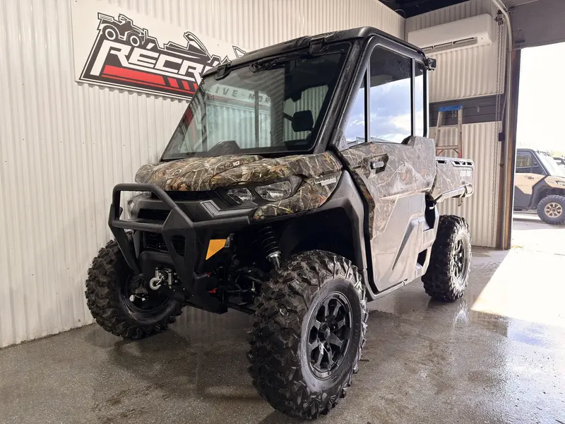 2025 Can-Am DEFENDER HD10 LIMITED CAB MOSSY OAK **BAS KILOMÉTRAGE!!** thumbnail 6