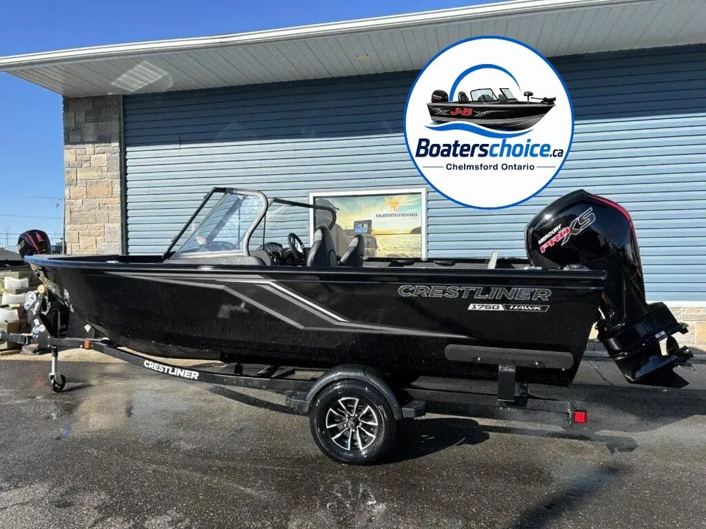 2026 Crestliner 1750 Hawk W/115hp & Matching Trailer! alt