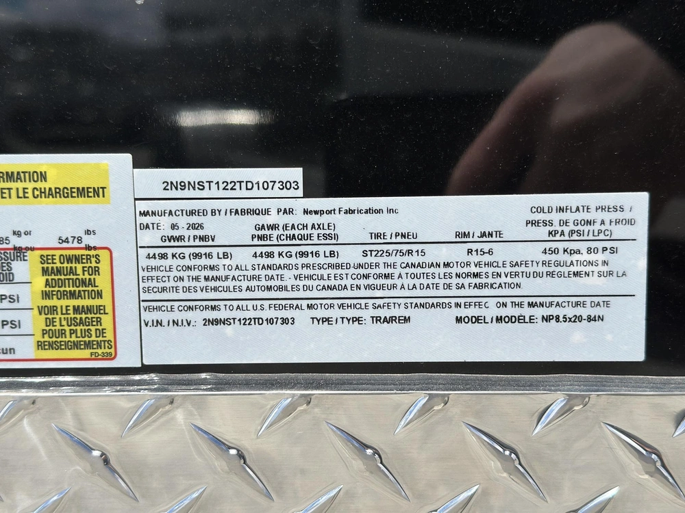 2026 Newport 8520ta3 Porte Rampe alt