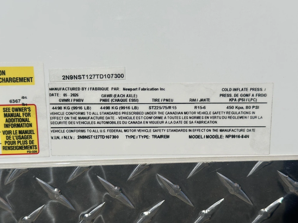 2026 Newport 8516ta3 Porte Rampe alt