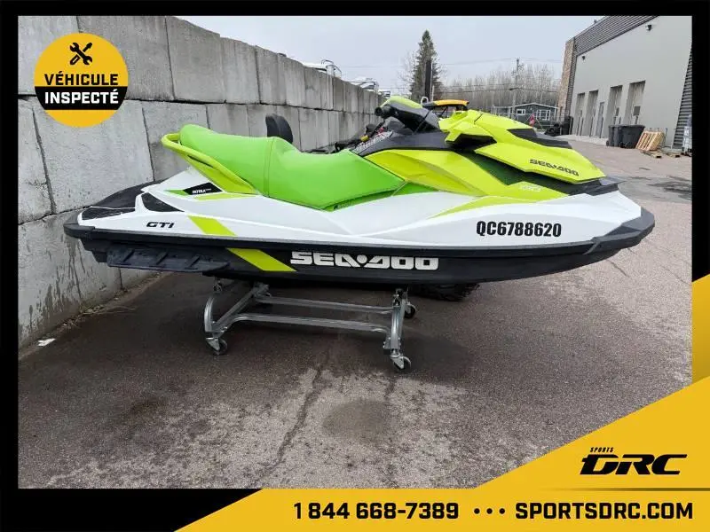 2019 Sea-Doo GTI 130 Blanc – Vert krypton