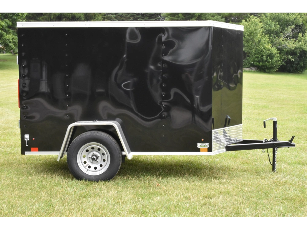 2026 Cross Painted Steel Enclosed (beta) 5' X 8' Single Axle alt