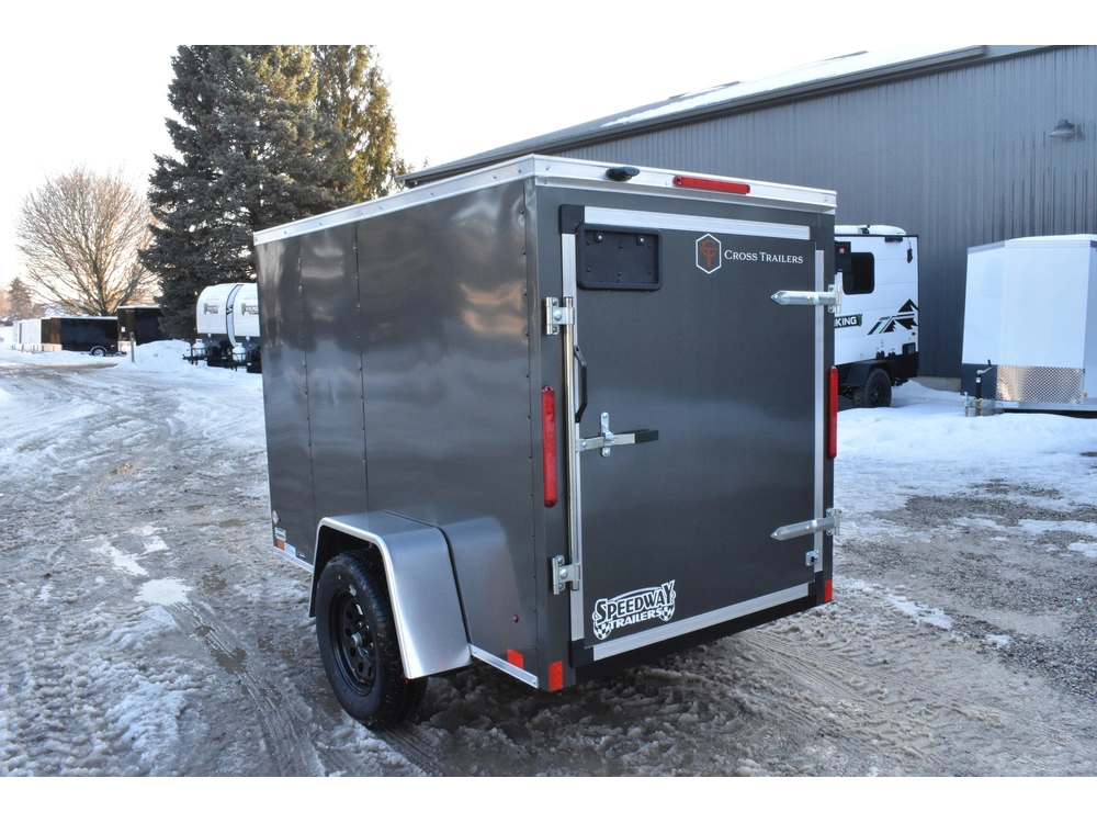 2026 Cross Painted Steel Enclosed (beta) 5' X 8' Single Axle alt
