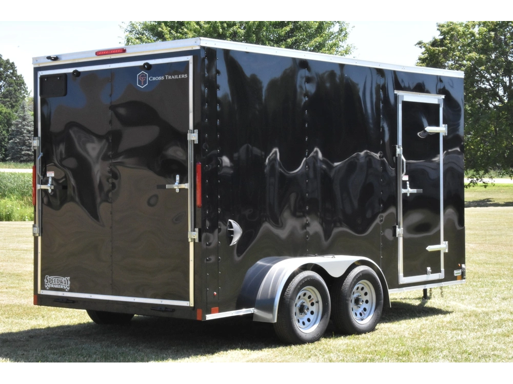 2025 Cross Painted Steel Enclosed (beta) 7' X 14' Tandem Axle W/ Ramp alt