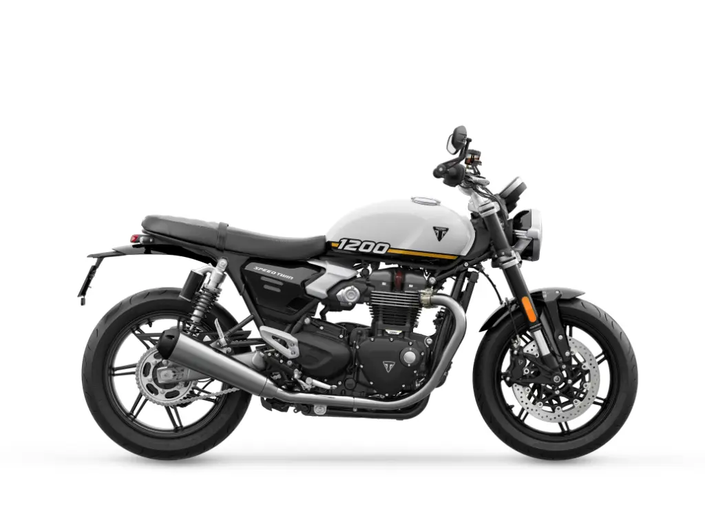 2026 Triumph Speed Twin 1200 // Crystal White/Sapphire Black 