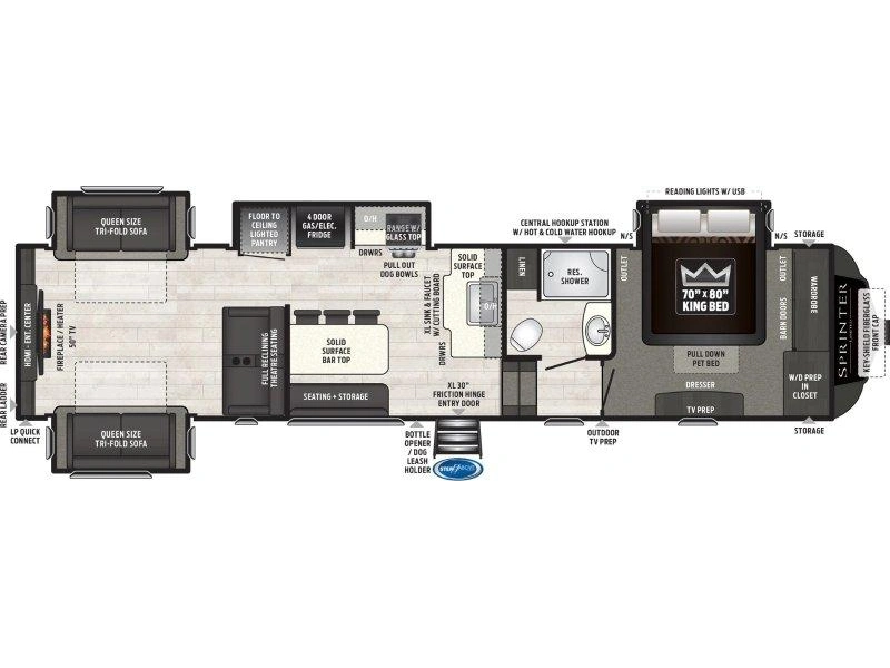 2019 Keystone Rv Sprinter 3530fwden alt