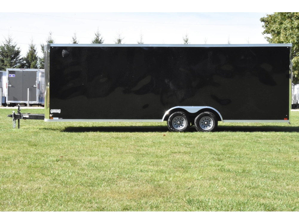 2026 Cross Painted Steel Enclosed (alpha) 8.5' X 24' Tandem Axle Car Hauler alt