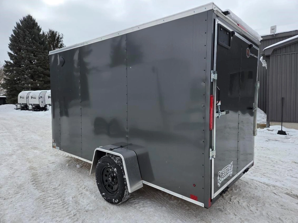 2026 Cross Painted Steel Enclosed (beta) 6' X 12' Single Axle W/ Ramp alt