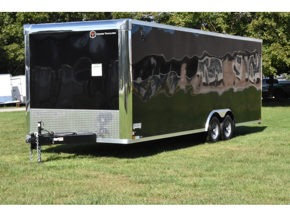 2026 Cross Painted Steel Enclosed (alpha) 8.5' X 24' Tandem Axle Car Hauler alt