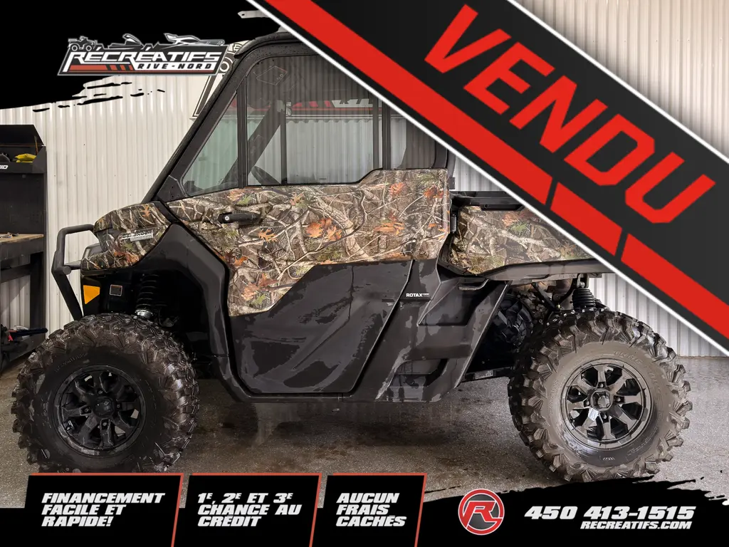 2025 Can-Am DEFENDER HD10 LIMITED CAB MOSSY OAK - **BAS KILOMÉTRAGE!!**