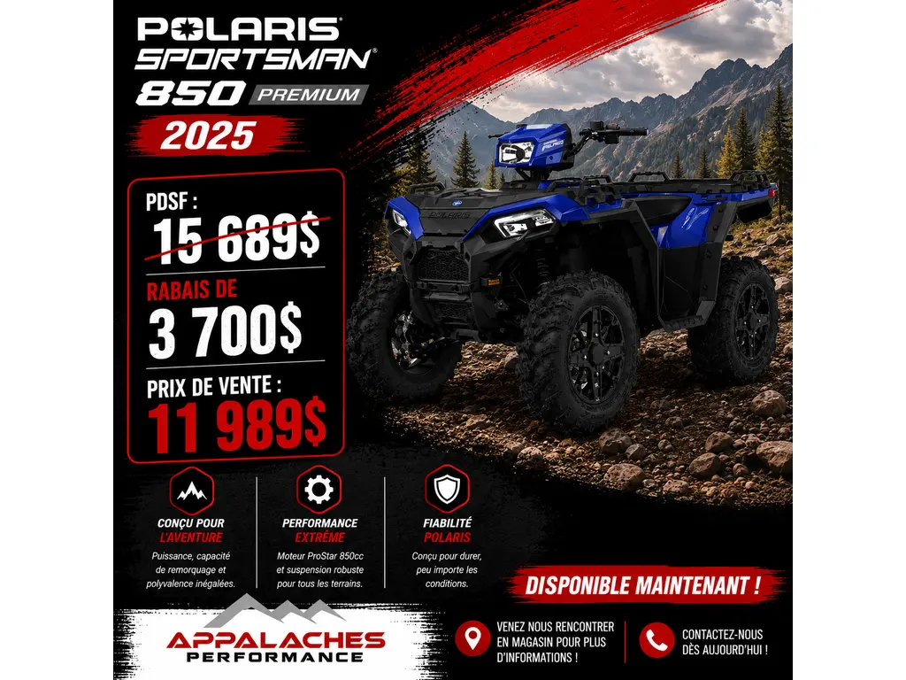 Polaris SPORTSMAN 850 PREMIUM A25SXE85AP 2025