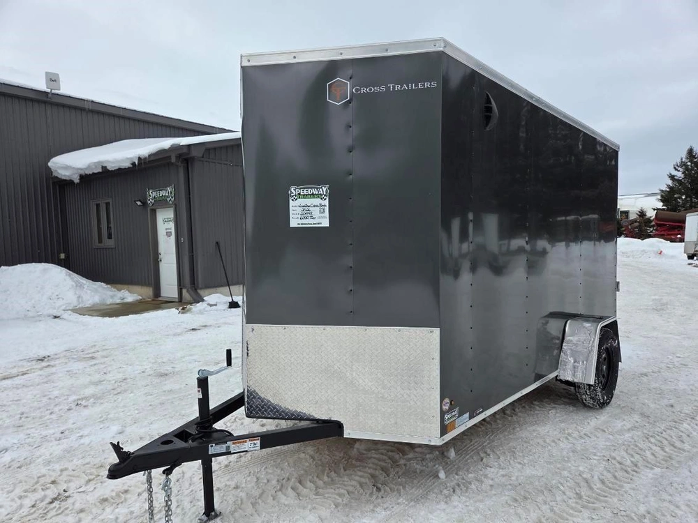 2026 Cross Painted Steel Enclosed (beta) 6' X 12' Single Axle W/ Ramp alt