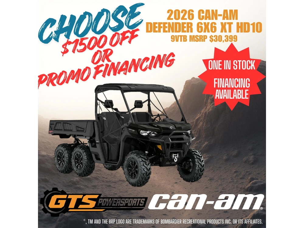 2026 Can-am 9rta Defender 6x6 Xt Hd10 alt