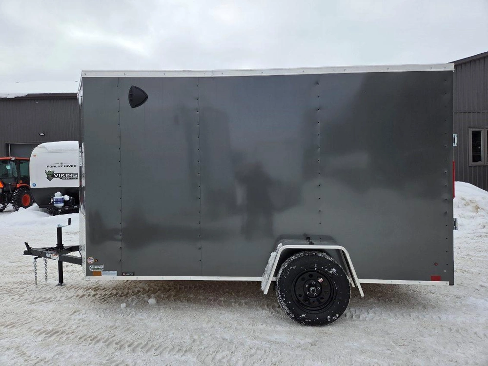2026 Cross Painted Steel Enclosed (beta) 6' X 12' Single Axle W/ Ramp alt