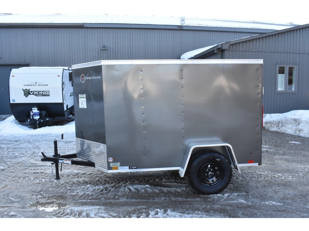 2026 Cross Painted Steel Enclosed (beta) 5' X 8' Single Axle alt
