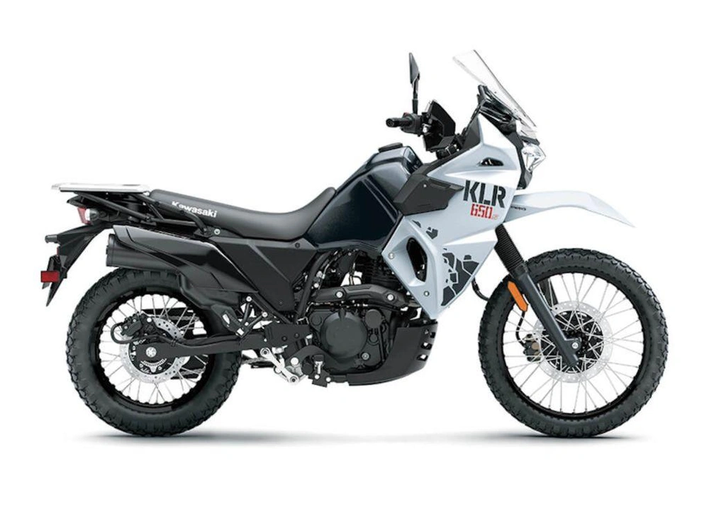 2025 Kawasaki Klr®650 S Pearl Crystal White/metallic Carbon Gray alt