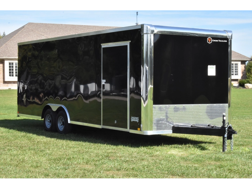 2026 Cross Painted Steel Enclosed (alpha) 8.5' X 24' Tandem Axle Car Hauler alt