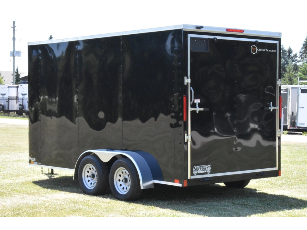 2025 Cross Painted Steel Enclosed (beta) 7' X 14' Tandem Axle W/ Ramp alt