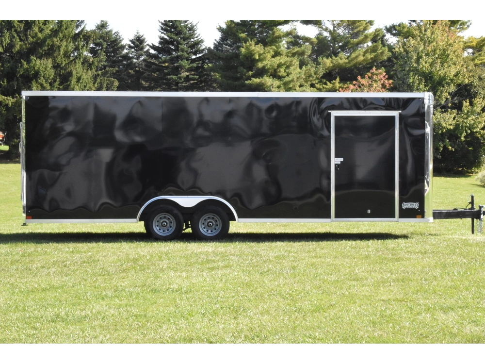 2026 Cross Painted Steel Enclosed (alpha) 8.5' X 24' Tandem Axle Car Hauler alt