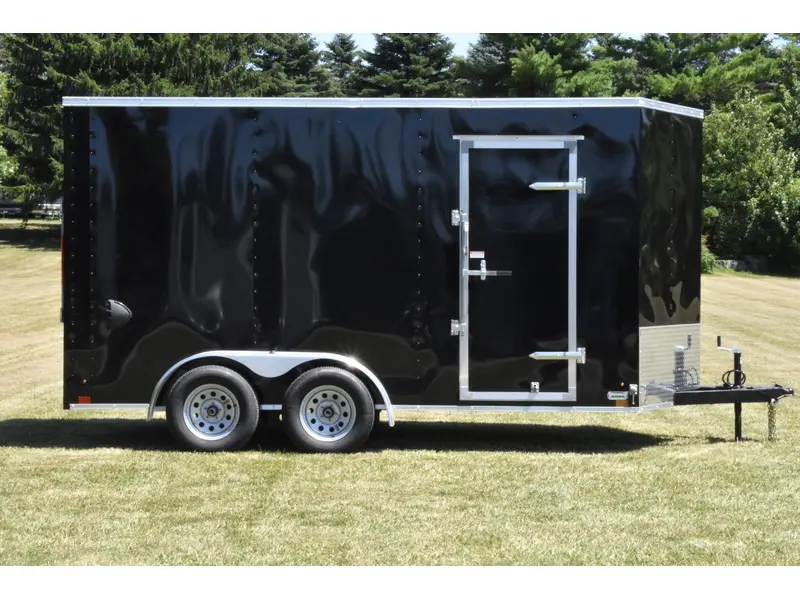 2025 Cross Painted Steel Enclosed (Beta) 7' x 14' Tandem Axle w/ Ramp