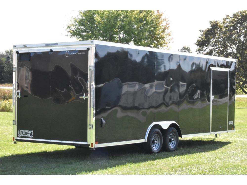 2026 Cross Painted Steel Enclosed (alpha) 8.5' X 24' Tandem Axle Car Hauler alt