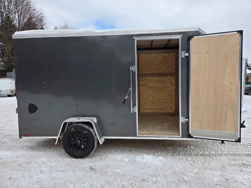 2026 Cross Painted Steel Enclosed (beta) 6' X 12' Single Axle W/ Ramp alt
