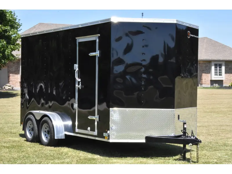 2025 Cross Painted Steel Enclosed (Beta) 7' x 14' Tandem Axle w/ Ramp
