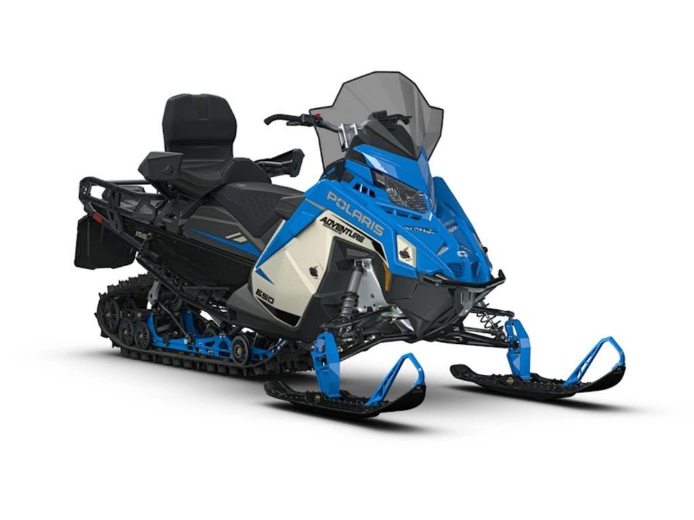 2027 Polaris 650 Voyageur Adventure Ultimate 155 1.6" Matte Silver Quartz / Velocity Blu alt