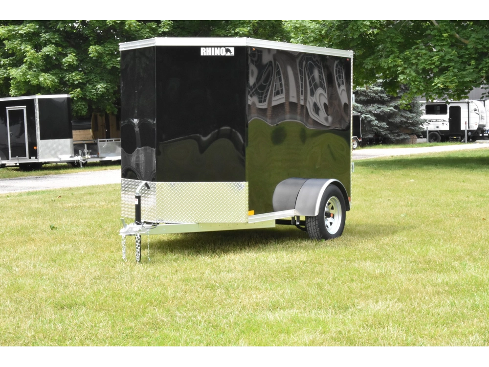 2026 Rhino Galvanized Enclosed 5' X 8' Single Axle W/ Ramp alt