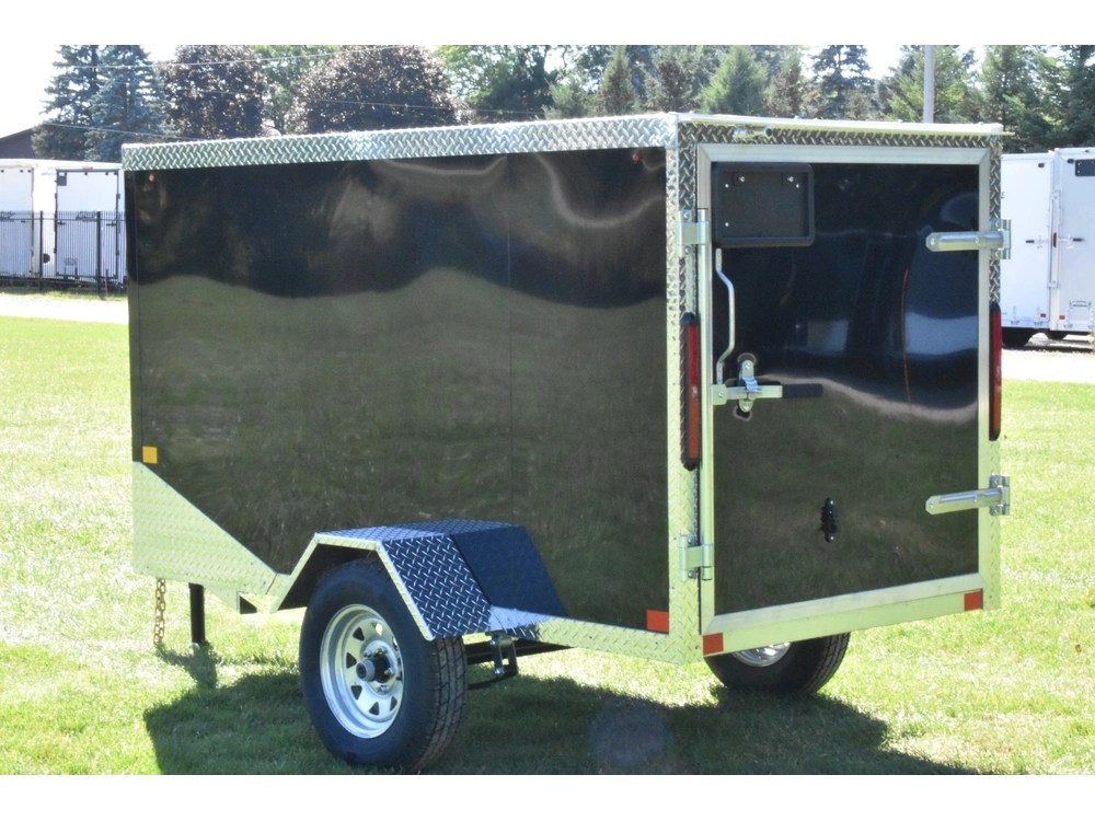 2026 Rhino Galvanized Enclosed 4' X 8' Sa Side-door alt