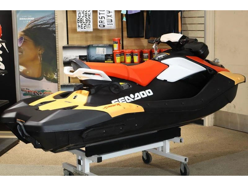 2026 Sea-doo Spark Convenience Package 900 3up Ibr "sunrise Orange / Dragon Red (sound System)" alt
