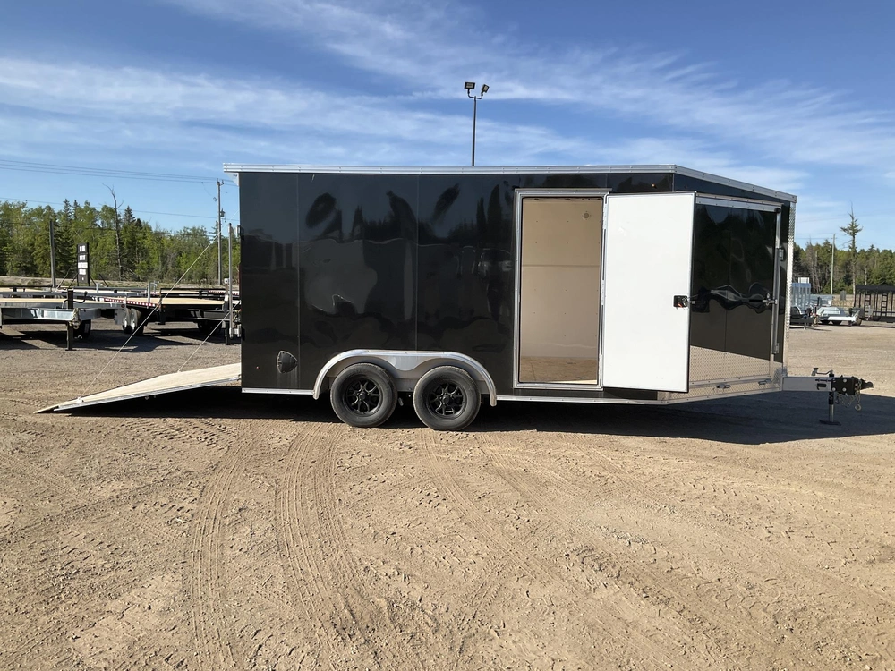 2026 Xcel Trailers 8.5x14 Plus V-nose Aluminum Snowmobile Trailer alt