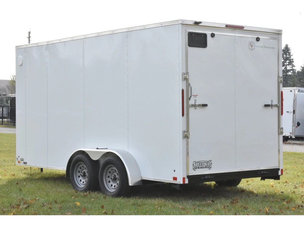 2026 Cross Painted Steel Enclosed (beta) 7' X 16' Tandem Axle W/ Ramp alt