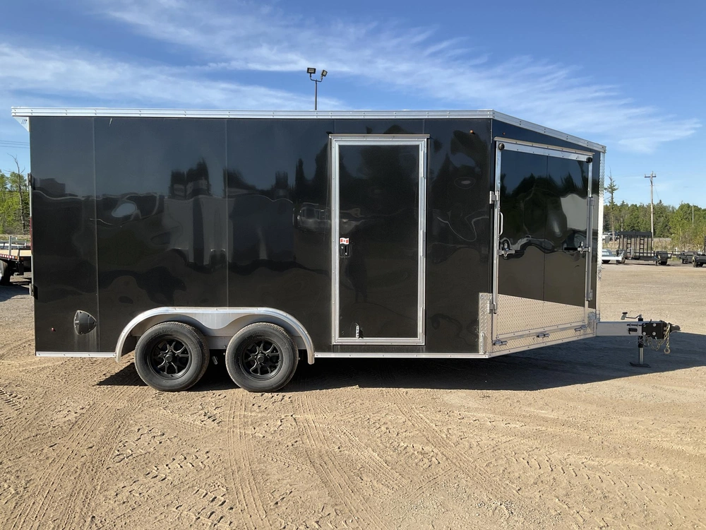 2026 Xcel Trailers 8.5x14 Plus V-nose Aluminum Snowmobile Trailer alt