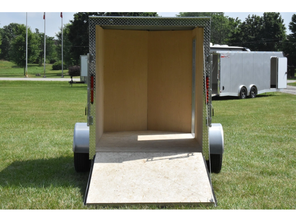 2026 Rhino Galvanized Enclosed 5' X 8' Sa Ramp Side-door alt