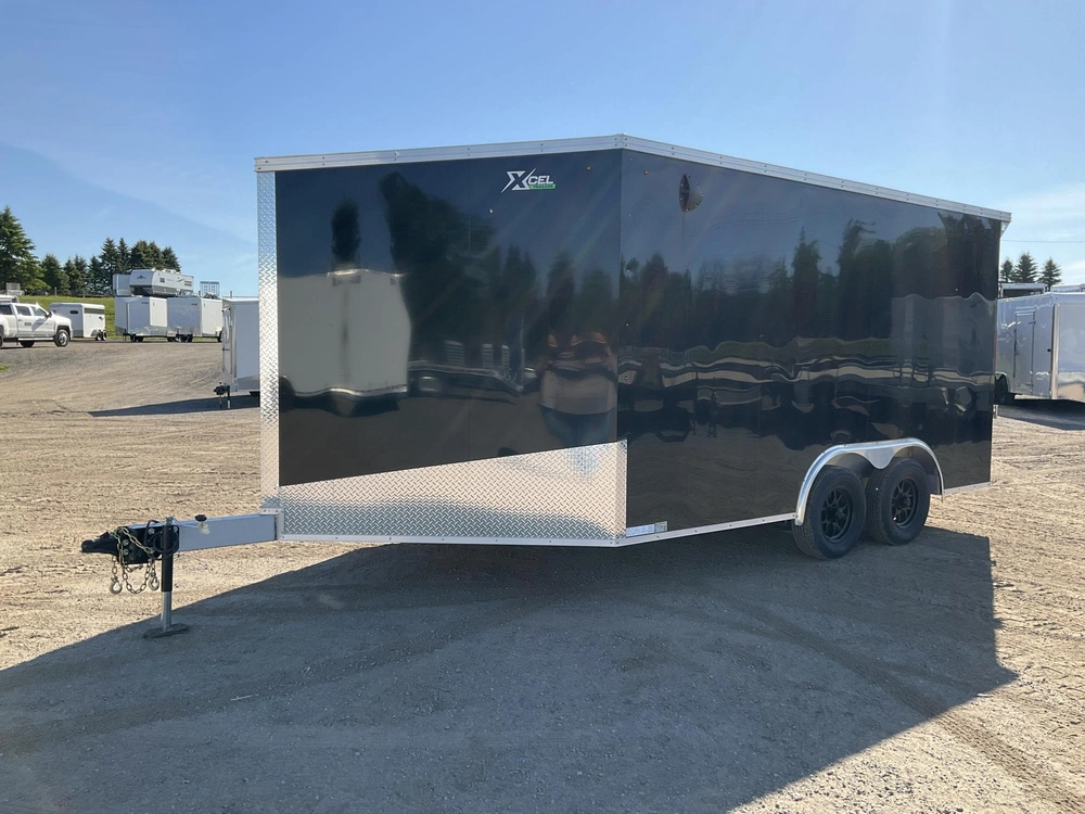 2026 Xcel Trailers 8.5x14 Plus V-nose Aluminum Snowmobile Trailer alt