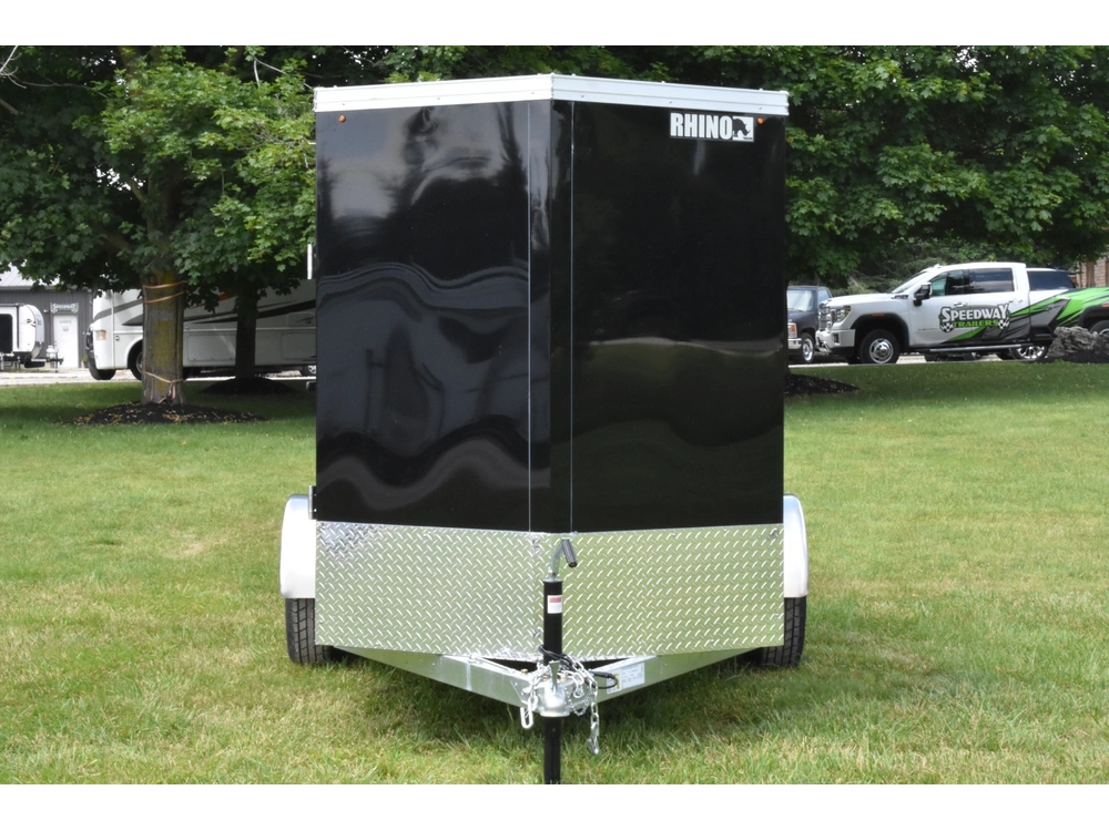 2026 Rhino Galvanized Enclosed 5' X 10' Single Axle W/ Ramp alt