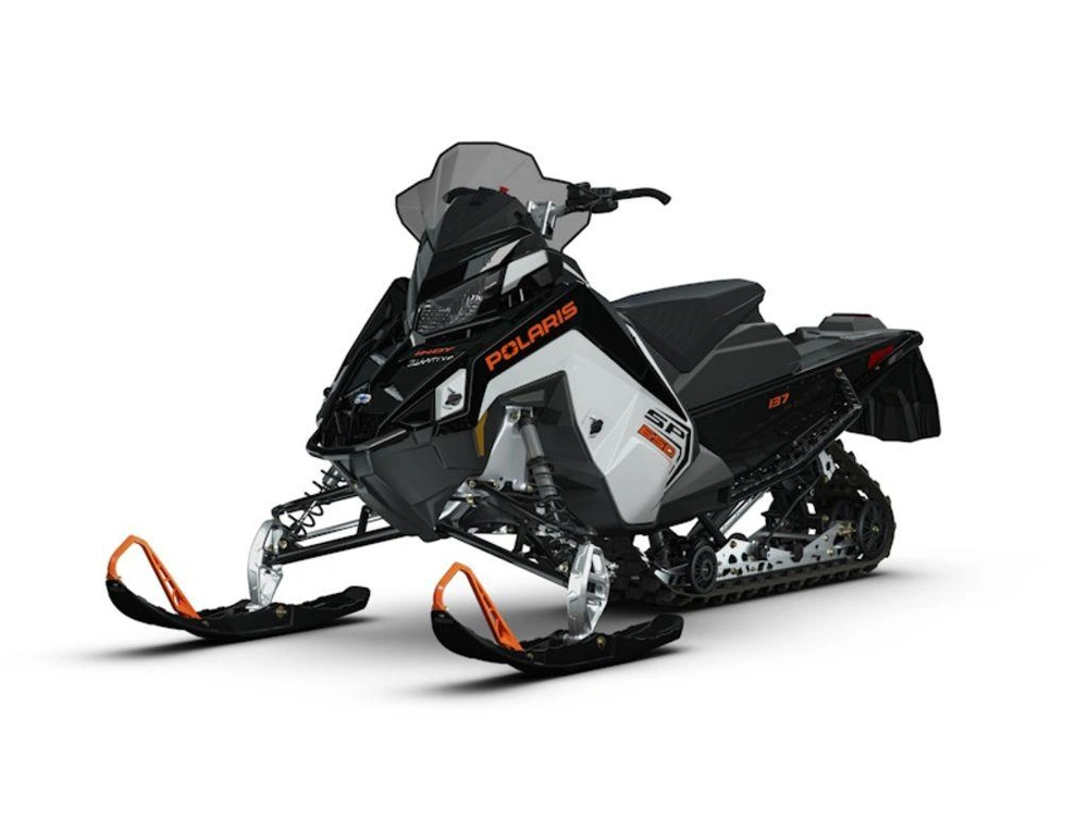 2027 Polaris 650 Indy Sp 137 White Lightning / Gloss Black / Orange Burst alt