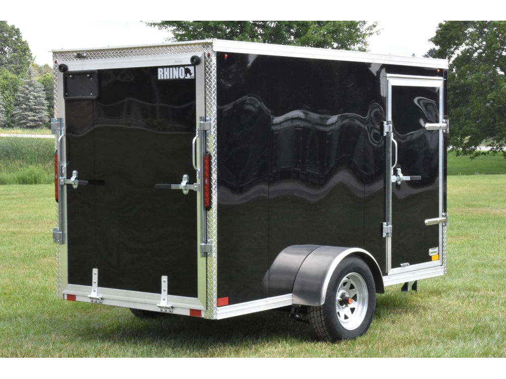 2026 Rhino Galvanized Enclosed 5' X 10' Single Axle W/ Ramp alt